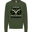 Bra Humbug Holly Funny Christmas Xmas Kids Sweatshirt Jumper Forest Green