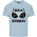 Bra Humbug Holly Funny Christmas Xmas Kids T-Shirt Childrens Light Blue