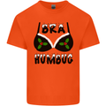 Bra Humbug Holly Funny Christmas Xmas Kids T-Shirt Childrens Orange