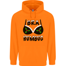 Bra Humbug Holly Funny Christmas Xmas Mens 80% Cotton Hoodie Orange