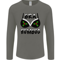 Bra Humbug Holly Funny Christmas Xmas Mens Long Sleeve T-Shirt Charcoal