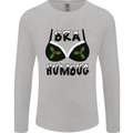 Bra Humbug Holly Funny Christmas Xmas Mens Long Sleeve T-Shirt Sports Grey