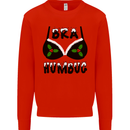 Bra Humbug Holly Funny Christmas Xmas Mens Sweatshirt Jumper Bright Red
