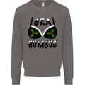 Bra Humbug Holly Funny Christmas Xmas Mens Sweatshirt Jumper Charcoal