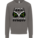 Bra Humbug Holly Funny Christmas Xmas Mens Sweatshirt Jumper Charcoal