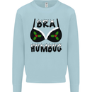 Bra Humbug Holly Funny Christmas Xmas Mens Sweatshirt Jumper Light Blue