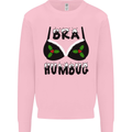 Bra Humbug Holly Funny Christmas Xmas Mens Sweatshirt Jumper Light Pink