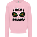 Bra Humbug Holly Funny Christmas Xmas Mens Sweatshirt Jumper Light Pink