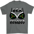 Bra Humbug Holly Funny Christmas Xmas Mens T-Shirt Cotton Gildan Charcoal