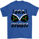 Bra Humbug Holly Funny Christmas Xmas Mens T-Shirt Cotton Gildan Royal Blue