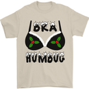 Bra Humbug Holly Funny Christmas Xmas Mens T-Shirt Cotton Gildan Sand
