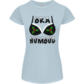 Bra Humbug Holly Funny Christmas Xmas Womens Petite Cut T-Shirt Light Blue