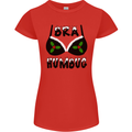 Bra Humbug Holly Funny Christmas Xmas Womens Petite Cut T-Shirt Red