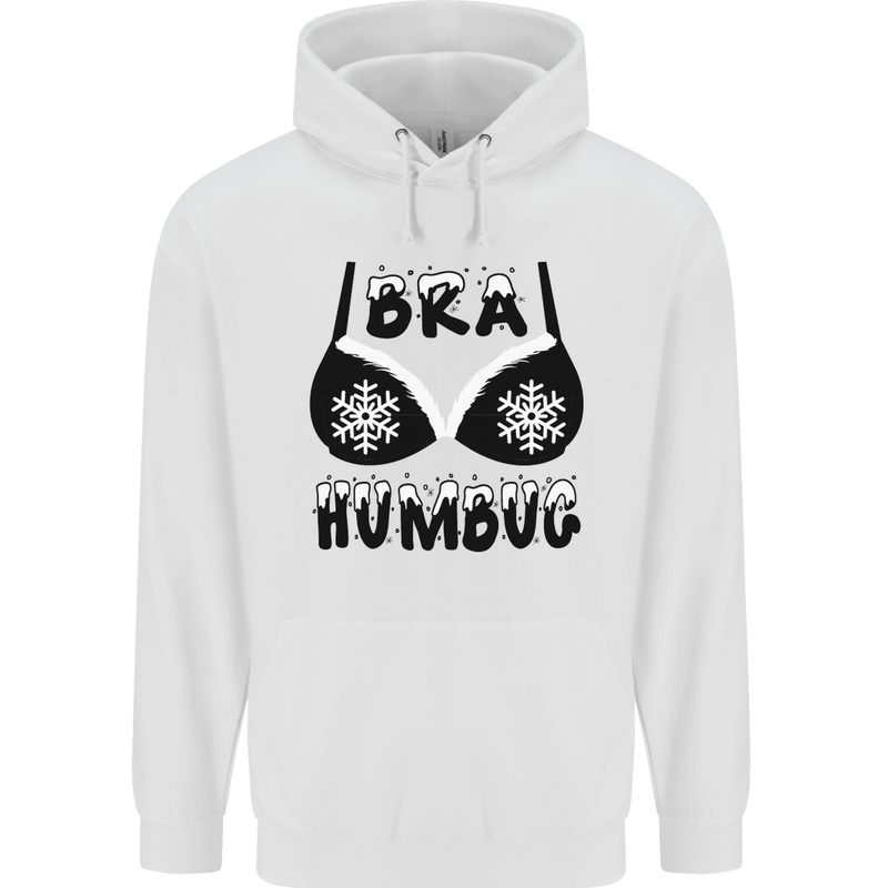 Bra Humbug Snowflake Funny Christmas Childrens Kids Hoodie White
