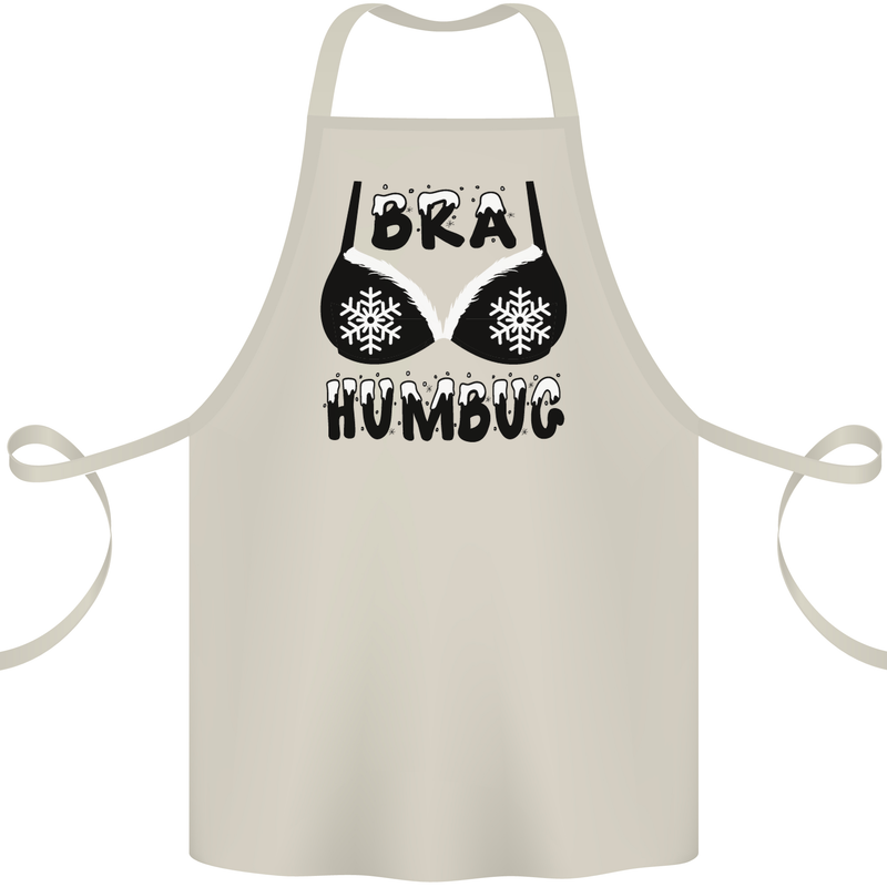 Bra Humbug Snowflake Funny Christmas Cotton Apron 100% Organic Natural