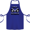 Bra Humbug Snowflake Funny Christmas Cotton Apron 100% Organic Royal Blue
