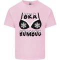 Bra Humbug Snowflake Funny Christmas Kids T-Shirt Childrens Light Pink