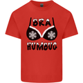Bra Humbug Snowflake Funny Christmas Kids T-Shirt Childrens Red