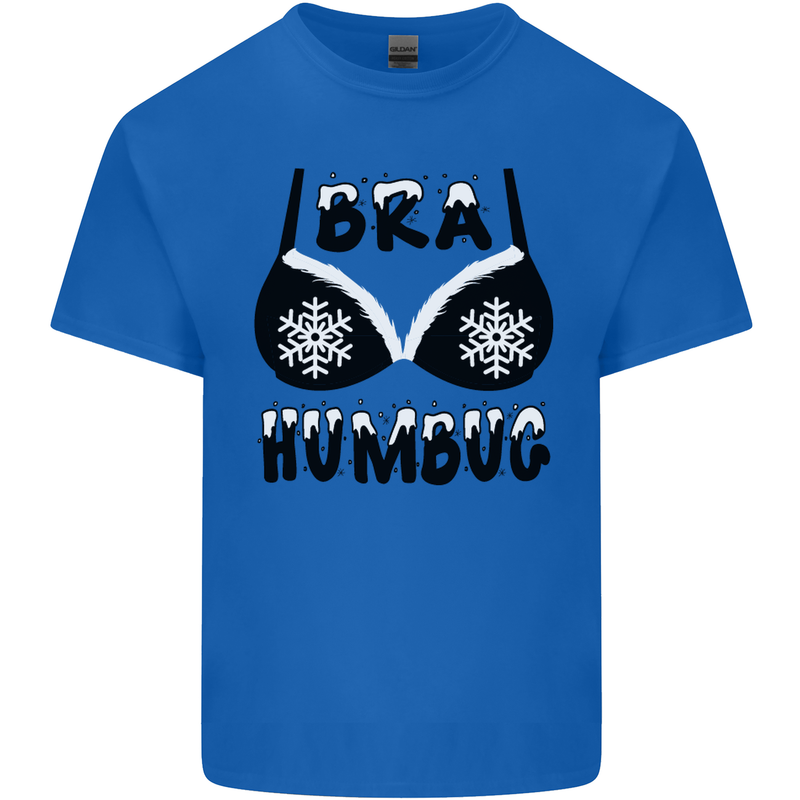 Bra Humbug Snowflake Funny Christmas Kids T-Shirt Childrens Royal Blue