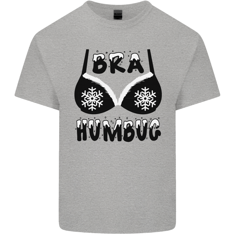 Bra Humbug Snowflake Funny Christmas Kids T-Shirt Childrens Sports Grey