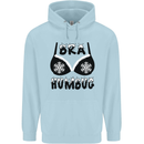 Bra Humbug Snowflake Funny Christmas Mens 80% Cotton Hoodie Light Blue