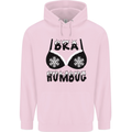 Bra Humbug Snowflake Funny Christmas Mens 80% Cotton Hoodie Light Pink