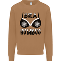 Bra Humbug Snowflake Funny Christmas Mens Sweatshirt Jumper Caramel Latte