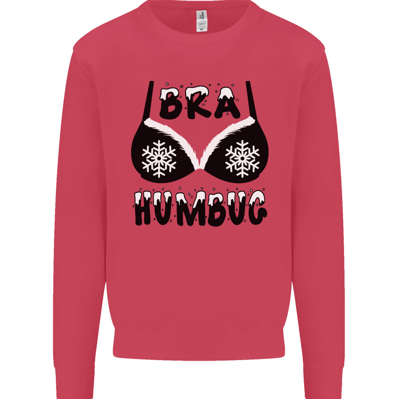 Bra Humbug Snowflake Funny Christmas Mens Sweatshirt Jumper Heliconia