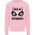 Bra Humbug Snowflake Funny Christmas Mens Sweatshirt Jumper Light Pink