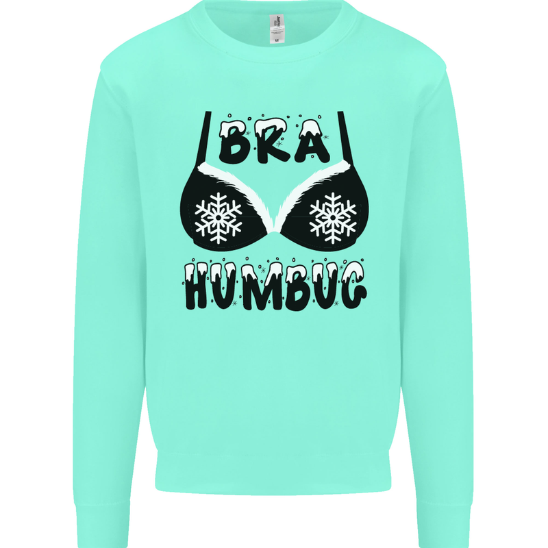 Bra Humbug Snowflake Funny Christmas Mens Sweatshirt Jumper Peppermint