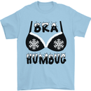 Bra Humbug Snowflake Funny Christmas Mens T-Shirt Cotton Gildan Light Blue