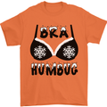 Bra Humbug Snowflake Funny Christmas Mens T-Shirt Cotton Gildan Orange
