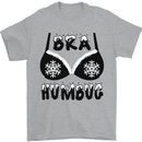 Bra Humbug Snowflake Funny Christmas Mens T-Shirt Cotton Gildan Sports Grey