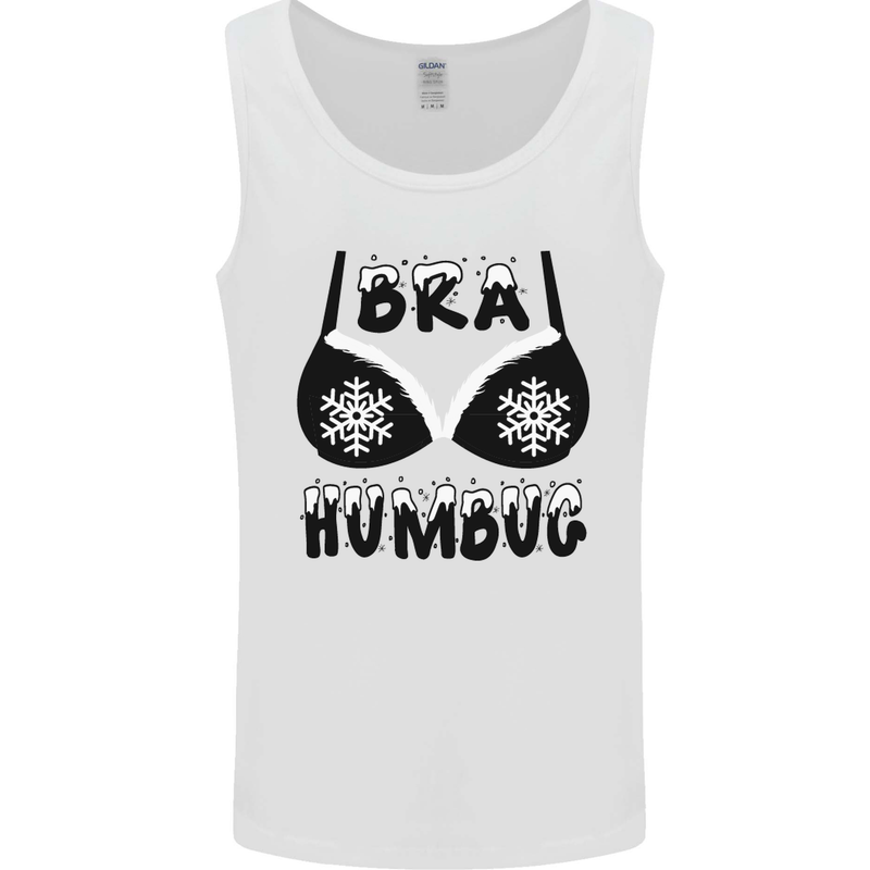Bra Humbug Snowflake Funny Christmas Mens Vest Tank Top White