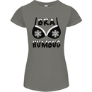 Bra Humbug Snowflake Funny Christmas Womens Petite Cut T-Shirt Charcoal