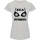 Bra Humbug Snowflake Funny Christmas Womens Petite Cut T-Shirt Sports Grey