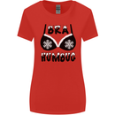 Bra Humbug Snowflake Funny Christmas Womens Wider Cut T-Shirt Red