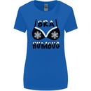 Bra Humbug Snowflake Funny Christmas Womens Wider Cut T-Shirt Royal Blue