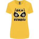 Bra Humbug Snowflake Funny Christmas Womens Wider Cut T-Shirt Yellow