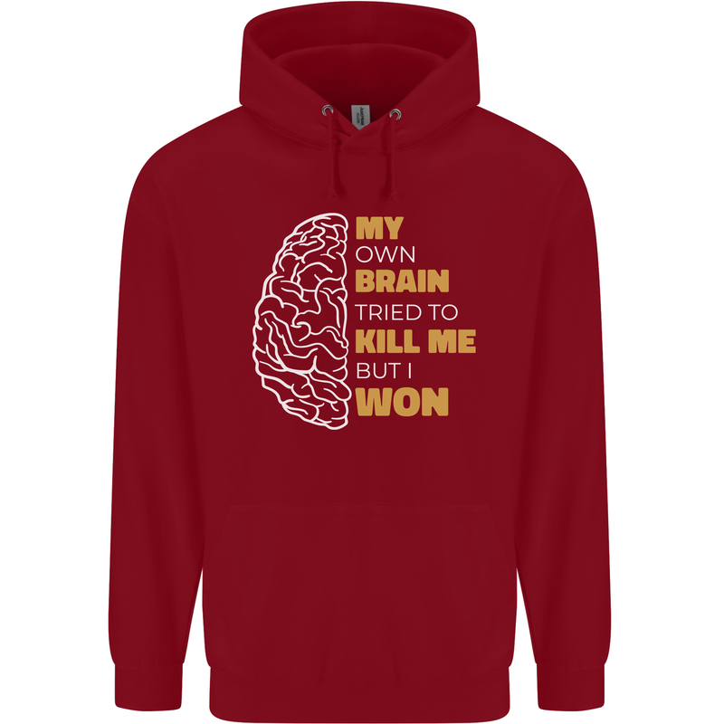 Brain Cancer Aneurysm Awareness Childrens Kids Hoodie Red