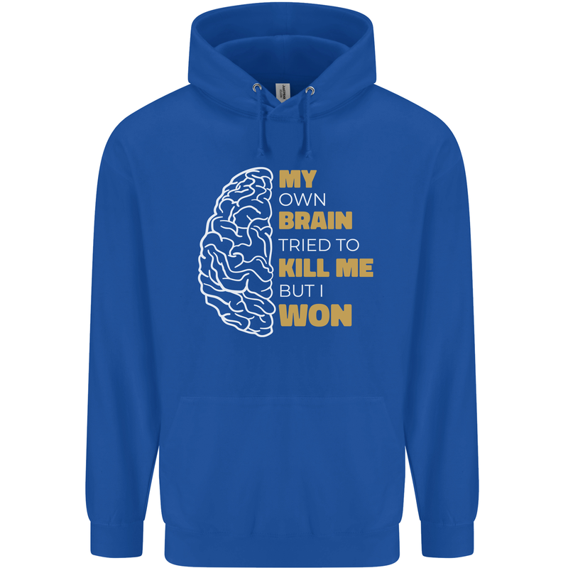 Brain Cancer Aneurysm Awareness Childrens Kids Hoodie Royal Blue
