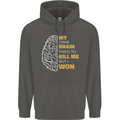 Brain Cancer Aneurysm Awareness Childrens Kids Hoodie Storm Grey