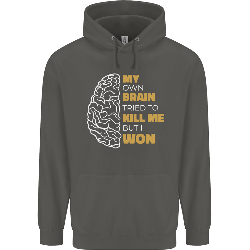 Brain Cancer Aneurysm Awareness Childrens Kids Hoodie Storm Grey
