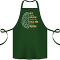 Brain Cancer Aneurysm Awareness Cotton Apron 100% Organic Forest Green