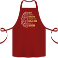 Brain Cancer Aneurysm Awareness Cotton Apron 100% Organic Maroon