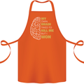 Brain Cancer Aneurysm Awareness Cotton Apron 100% Organic Orange