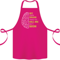 Brain Cancer Aneurysm Awareness Cotton Apron 100% Organic Pink