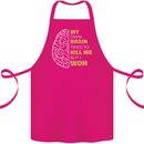 Brain Cancer Aneurysm Awareness Cotton Apron 100% Organic Pink