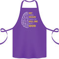 Brain Cancer Aneurysm Awareness Cotton Apron 100% Organic Purple
