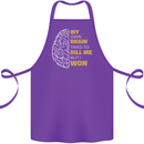 Brain Cancer Aneurysm Awareness Cotton Apron 100% Organic Purple